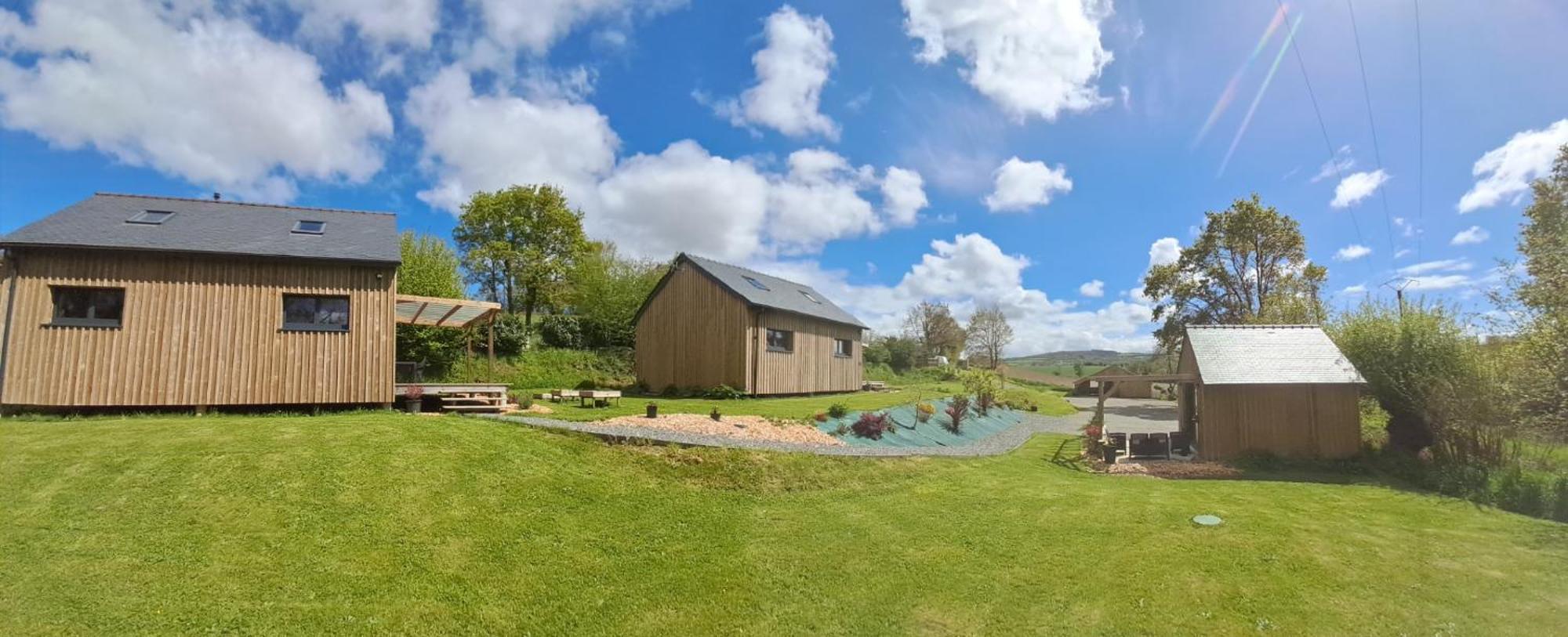 Chalets De Pont Cob Avec Spa Gouezec Exterior photo